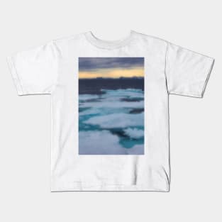 Nordkappsundet Mountains and Ice Field Kids T-Shirt